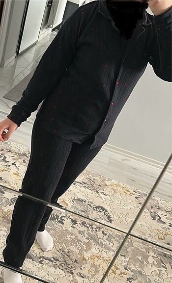 l Beden Kadın Polar Pijama Takımı