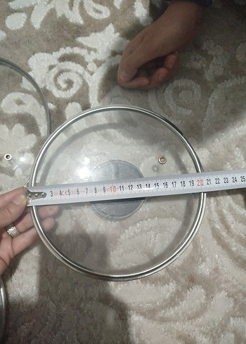 Bej Tencere Cam Kapak 24 cm