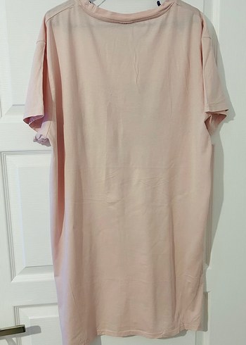 H&M Pembe Baskılı Elbise Tişörtü