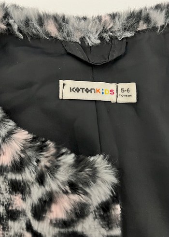 Peluş Leopar Desenli Yelek 5-6 yaş - Görsel 3