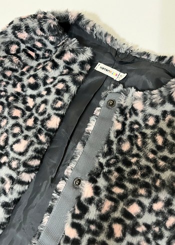 Peluş Leopar Desenli Yelek 5-6 yaş - Görsel 2