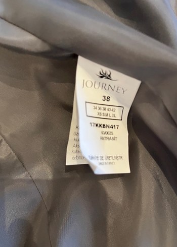 Düğmeli Gri kaşe  Kadın Kaban - Görsel 5