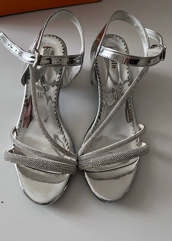 Taşlı 11 yaş kız çocuk abiye ayakkabı - Görsel 4