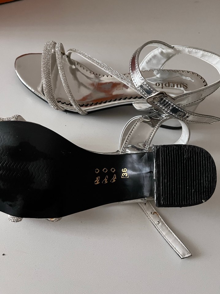 Taşlı 11 yaş kız çocuk abiye ayakkabı - Görsel 3