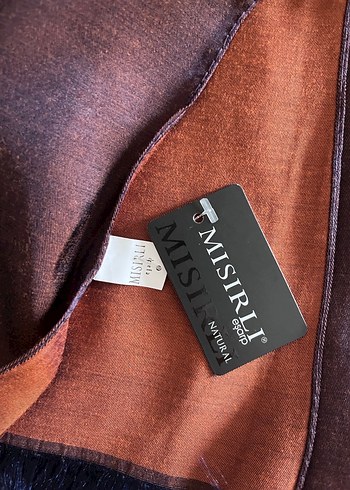 Mısırlı çift taraflı ipek şal - Görsel 3