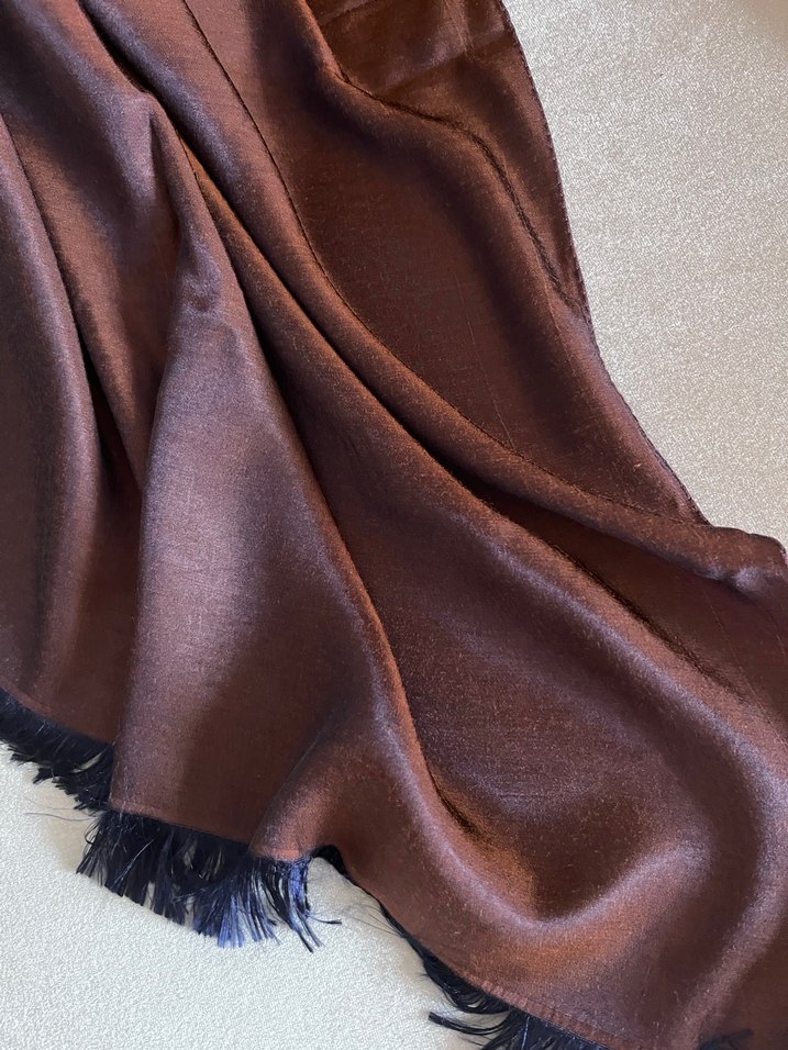 Mısırlı çift taraflı ipek şal - Görsel 5