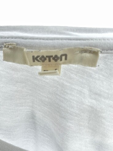 s Beden beyaz Renk Koton T-shirt %70 İndirimli.