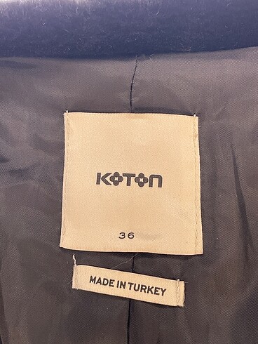36 Beden siyah Renk Koton Kaban %70 İndirimli.