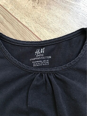 24-36 Ay Beden H&M marka kız çocuk uzun kol tişört 2-3yaş siyah