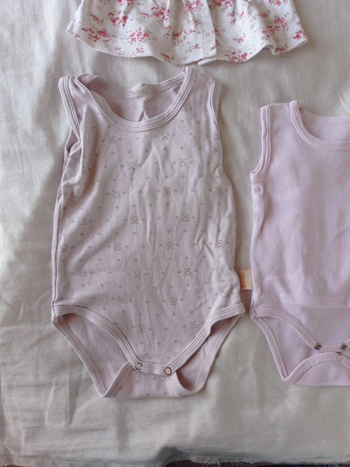 Dantel Detaylı Pembe Askısız Bebek Body - Görsel 2