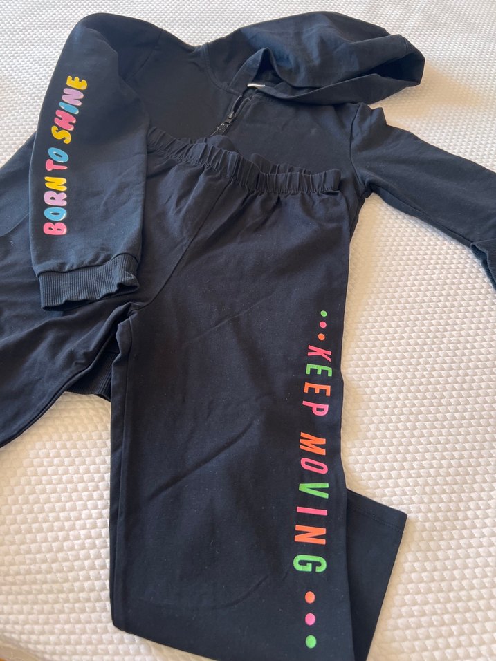 Kız Çocuk Gri Fermuarlı Unicorn Sweatshirt takım - Görsel 5