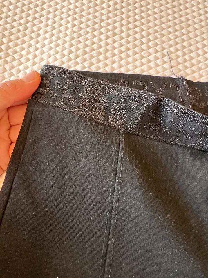 Siyah çocuk Elastik Bel tayt Pantolon - Görsel 3