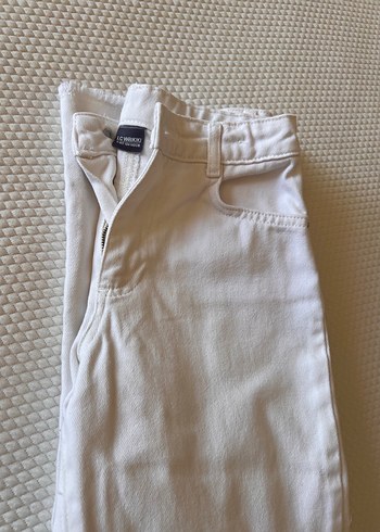 LC Waikiki Beyaz denim kız çocuk pantolon