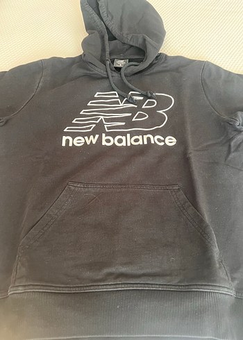 Siyah New Balance Kapüşonlu Sweatshirt - Görsel 5