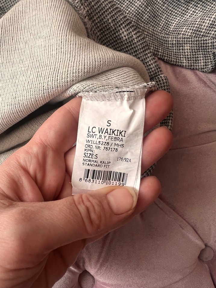 Gri  erkek Kazak - Görsel 3