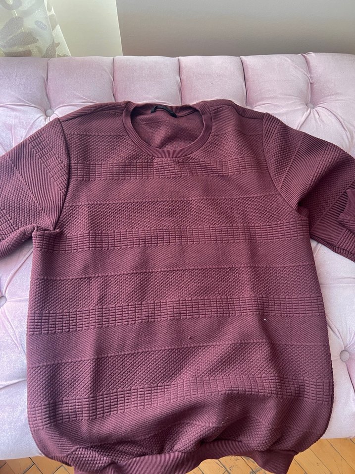 Bordo erkek kazak - Görsel 3