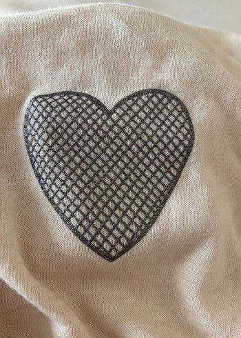 Bej  Triko Kazak Kalp Detaylı - Görsel 4