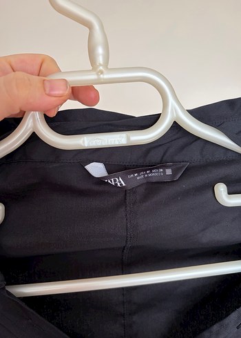 Siyah poplin Kadın Gömlek - Görsel 4