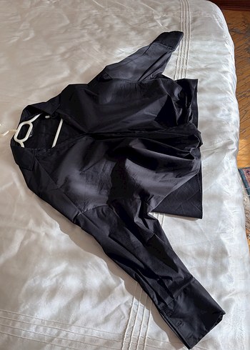 Siyah poplin Kadın Gömlek - Görsel 7