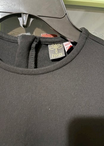 Kız Çocuk Siyah Kemerli Kısa Kollu Elbise - Görsel 2