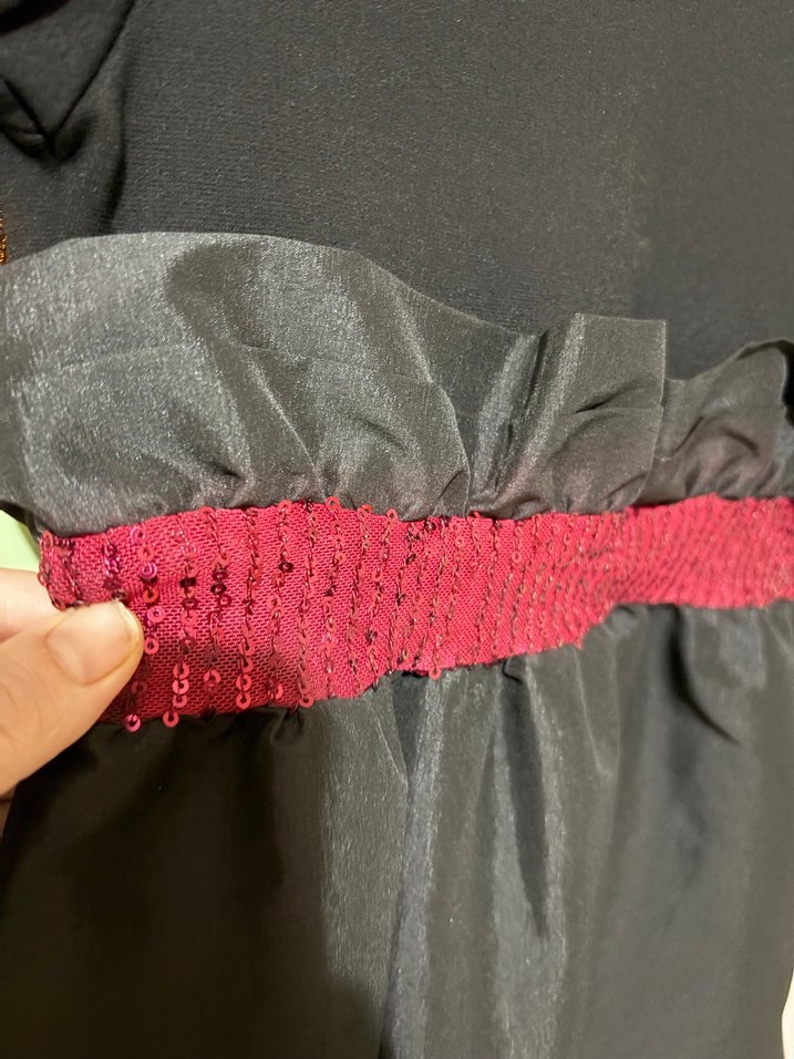 Kız Çocuk Siyah Kemerli Kısa Kollu Elbise - Görsel 3