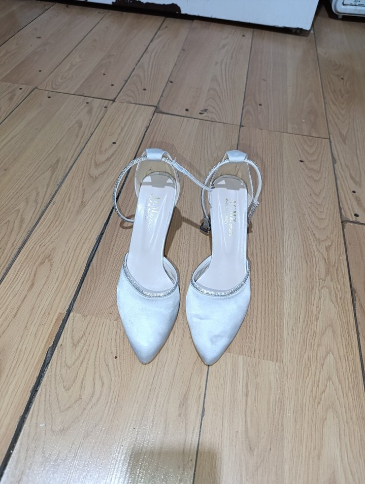 gri gümüş detaylı stiletto - Görsel 3