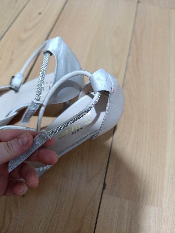 gri gümüş detaylı stiletto - Görsel 4