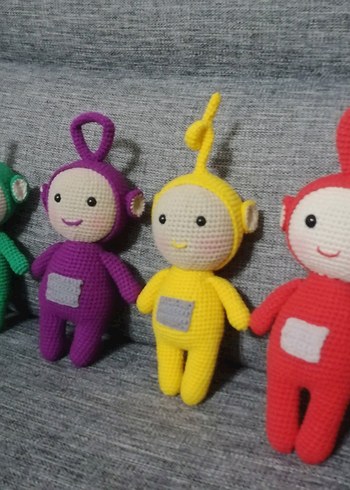 Renkli Örgü Teletubbies Oyuncak Seti