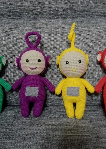Renkli Örgü Teletubbies Oyuncak Seti