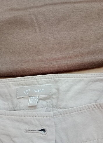 s Beden ten rengi Renk Twist pantolon