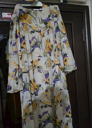 Çiçek Desenli Uzun Bohem Elbise - Görsel 2