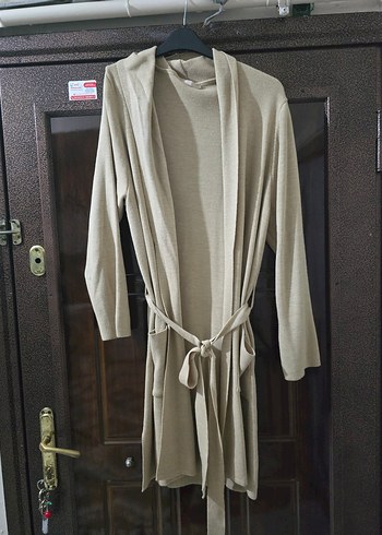 Bej Uzun Kollu Rahat Kadın hırka - Görsel 2