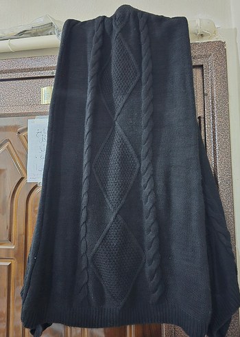 Siyah Örgü Salaş Uzun Kollu Kadın Kazak - Görsel 3