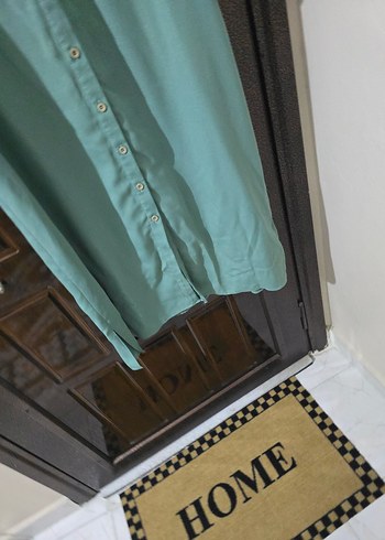 Yeşil V Yaka Kadın Gömlek ALVINA - Görsel 4