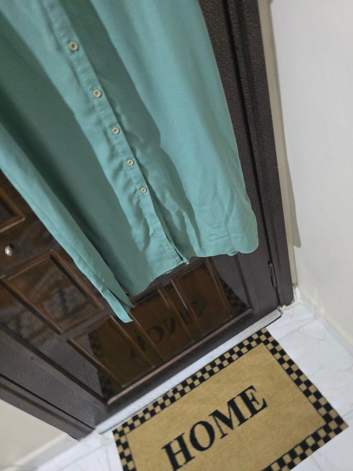 Yeşil V Yaka Kadın Gömlek ALVINA - Görsel 4