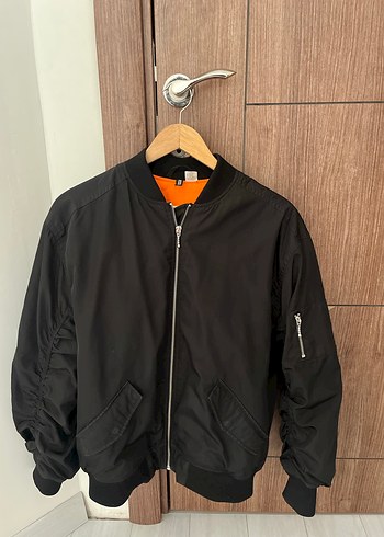 Siyah bomber Ceket - Görsel 2
