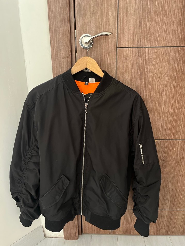 Siyah bomber Ceket - Görsel 2