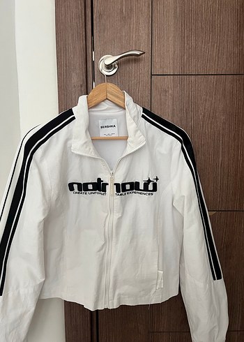 Beyaz Fermuarlı Kadın Ceket - Görsel 4