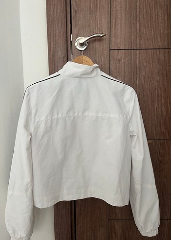 Beyaz Fermuarlı Kadın Ceket - Görsel 2
