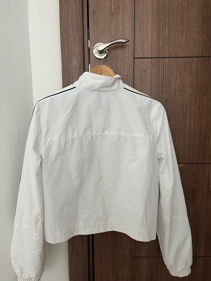 Beyaz Fermuarlı Kadın Ceket - Görsel 2