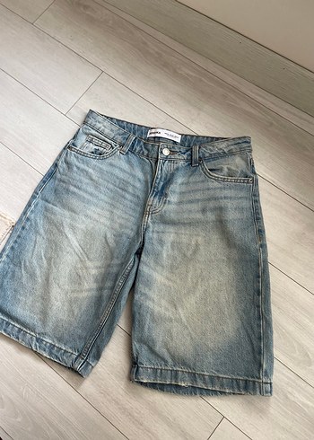 bershka kadın bermuda denim şort - Görsel 3