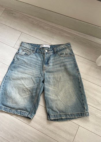 bershka kadın bermuda denim şort - Görsel 2
