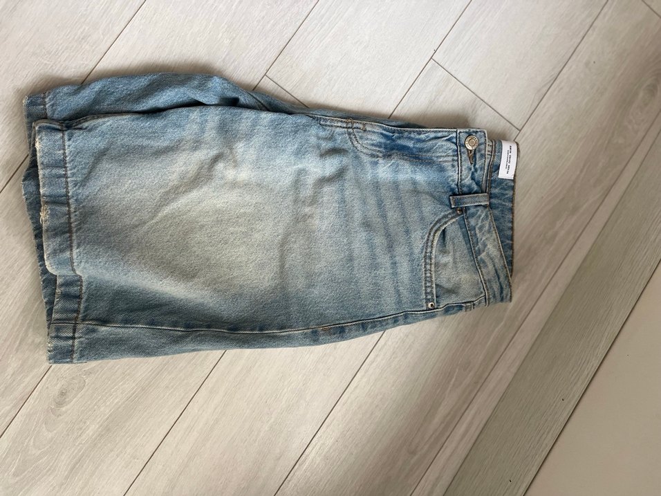 bershka kadın bermuda denim şort - Görsel 5