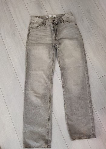 BERSHKA Gri  Kadın Denim Pantolon - Görsel 2