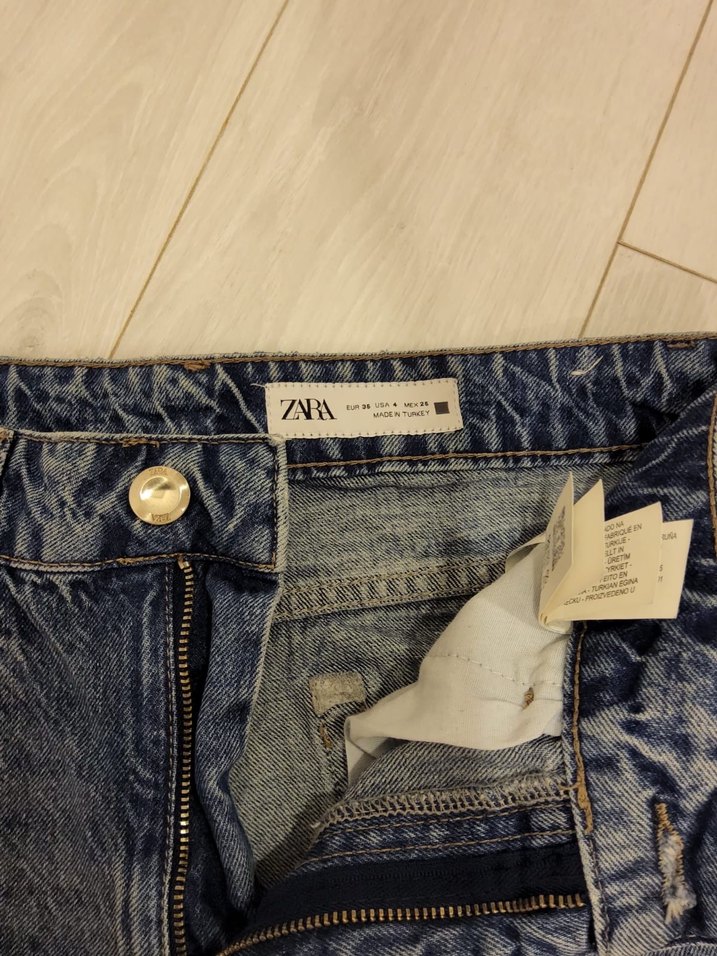 Zara Kadın Mavi Denim Pantolon - Görsel 3