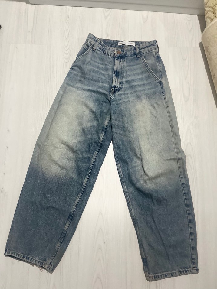 BERSHKA baggy Kesim Denim Jean - Görsel 3