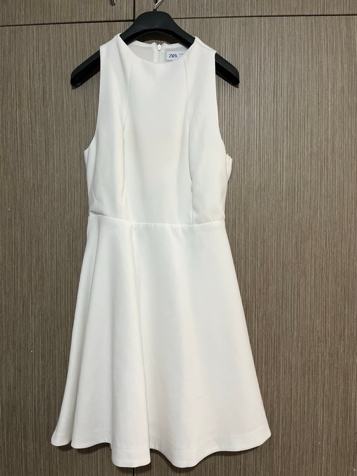 Zara beyaz mini a kesim elbise - Görsel 3
