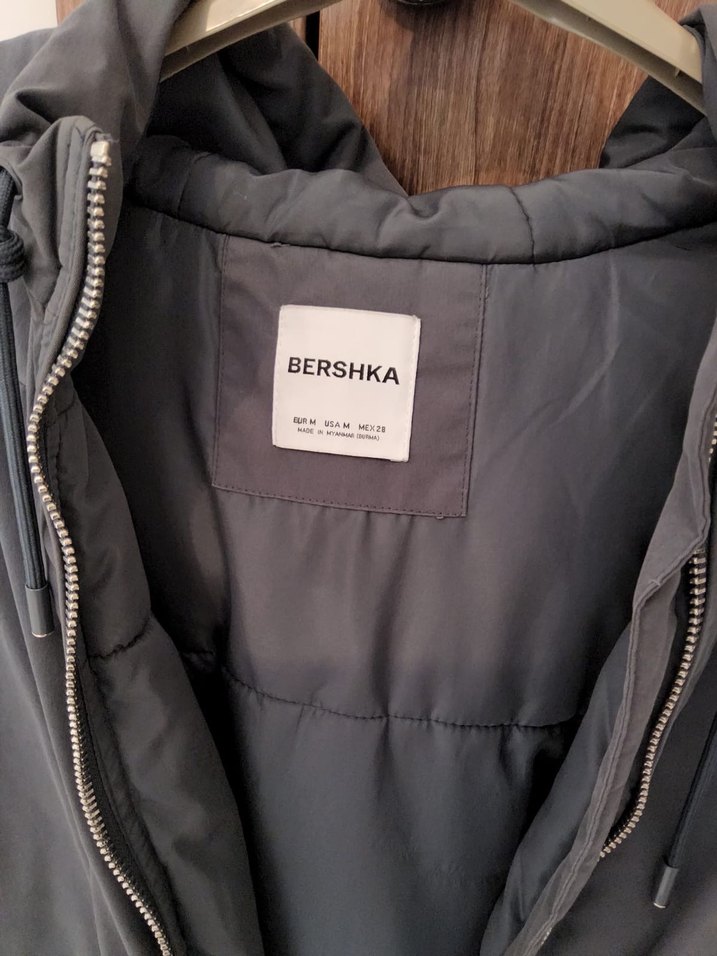 Gri Kapüşonlu Fermuarlı Kadın mont - Görsel 3