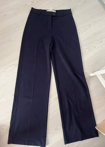 bershka Kadın Lacivert Kumaş Pantolon - Görsel 2