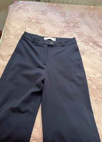 bershka Kadın Lacivert Kumaş Pantolon - Görsel 5